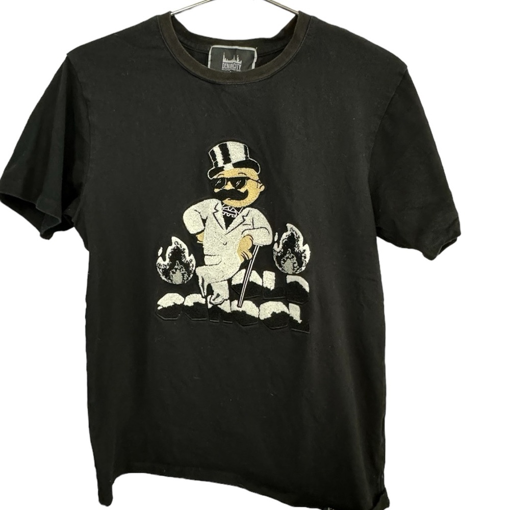 Retro Streetwear Denimicity Jeans Monopoly Man “Old School” Men’s M T-Shirt